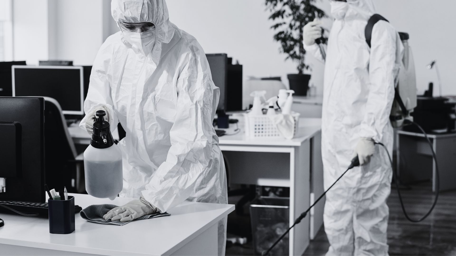 une equipe de technicien professionnels en désinfection sanitaire